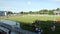 Stadium View People Gather on Stands at Bright Daylight