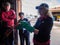 Staff explains how Lobster being catched and deliver to the factory in Geraldton, Western Australia