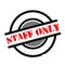 Staff Only rubber stamp