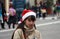 Staff of Universal Studios japan put on a Christmas Cap when approaching yuletide celebration.