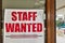 Staff wanted poster