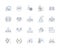 Staff workflow outline icons collection. Staff, Workflow, Planning, Management, Organization, Coordination