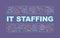 IT staffing word concepts purple banner