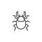 Stag beetle line icon