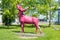 Stag pink deer sculpture