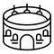 Stage amphitheater icon outline vector. Work classroom