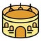 Stage amphitheater icon vector flat