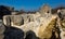 Stage building of ruined Roman theatre in Tlos, Turkey