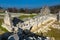 Stage building of ruined Roman theatre in Tlos, Turkey