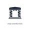 Stage constructions icon. simple element illustration. isolated trendy filled stage constructions icon on white background. can be
