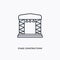 Stage constructions outline icon. Simple linear element illustration. Isolated line Stage constructions icon on white background.