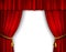 Stage curtain isolated vector design illustration