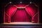 stage curtains with footlights