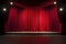 stage curtains with footlights