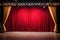 stage curtains with footlights