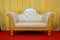 stage decorations with interior design themes, Fabric Sofa Over Red Carpet