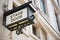 Stage door sign on London theatre.