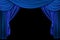 Stage Drape Curtains on Black Background