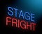 Stage fright concept.