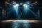 Stage light background with spotlight illuminated stage. Ballet performances or contemporary dance stage. Stage with cool and calm