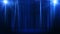 Stage with spot lighting, empty scene for show, award Ceremony or advertising on the dark blue Background. Looped motion