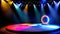 Stage Spotlight with Laser rays, Stage Podium Scene, Stage Background