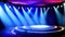 Stage Spotlight with Laser rays, Stage Podium Scene, Stage Background