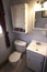 Staged light colored bathroom for residential real estate