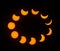 Stages of Partial Solar Eclipse on August 2017