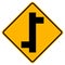 Staggered Junction Traffic Road Sign,Vector Illustration, Isolate On White Background Icon. EPS10