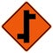 Staggered Junction Traffic Road Sign,Vector Illustration, Isolate On White Background Icon. EPS10