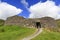 Staigue Fort, a ruined Iron Age stone ring fort stands on a hillside near Sneem, County Kerry, Ireland.