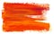 Stain    with acrylic paint and bristle brush red orange daub scribble