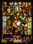Stain Glass Window made of pieces of ancient broken glass,