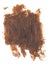 Stain isolated on white background. Realistic texture watercolor grunge brush. Dark brown mark, watercolour drawing