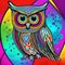 Stained Glass Boho Owl