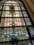 Stained glass church windows colorful art 100 years celebration