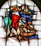 Stained Glass - Jesus Calls Four Fishermen to follow Him