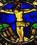 Stained glass with Jesus image