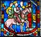 Stained glass,King on horseback