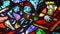 Stained Glass King and Three Servants