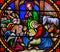 Stained Glass in Notre-Dame-des-flots, Le Havre - Nativity Scene at Christmas