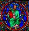 Stained Glass in Notre Dame, Paris of Moses