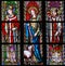 Stained Glass in Sablon Church - Saints Eugene, Agnes and August