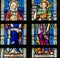 Stained Glass - Saints Ana, Adrian and Barbara