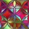 Stained glass seamless texture with pattern for window, colored glass,  3d illustration