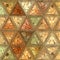 Stained glass triangles in orange color