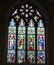 Stained glass window in Ballybrack Church, County Dublin