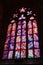 Stained glass window in Chapel of the Holy Sepulchre, in St Vitus Cathedral, in Prague