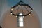 Stained glass window and church lamp